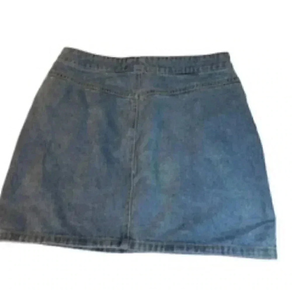Forever 21 Button Front Jean Denim Skirt Junior Sz Small Business EUC - Picture 6 of 7